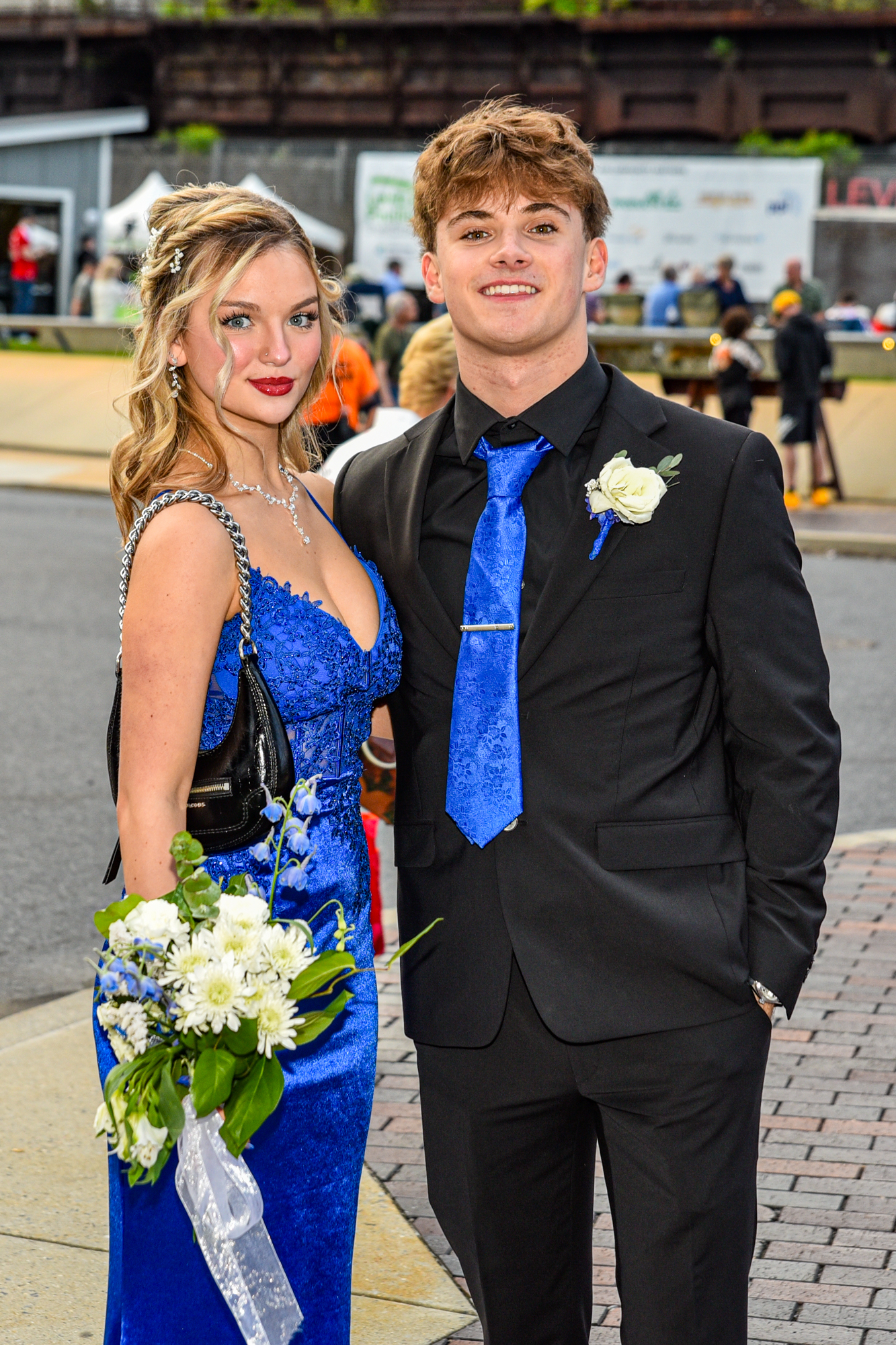 Easton Area High School held its prom Saturday, May 16, at SteelStacks in Bethlehem. Students and their guests arrive to the big night. (Riley Gallagher/Christmas City Studio)