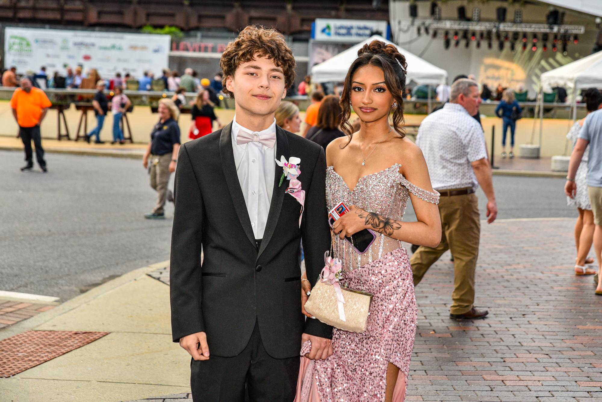 Easton Area High School held its prom Saturday, May 16, at SteelStacks in Bethlehem. Students and their guests arrive to the big night. (Riley Gallagher/Christmas City Studio)