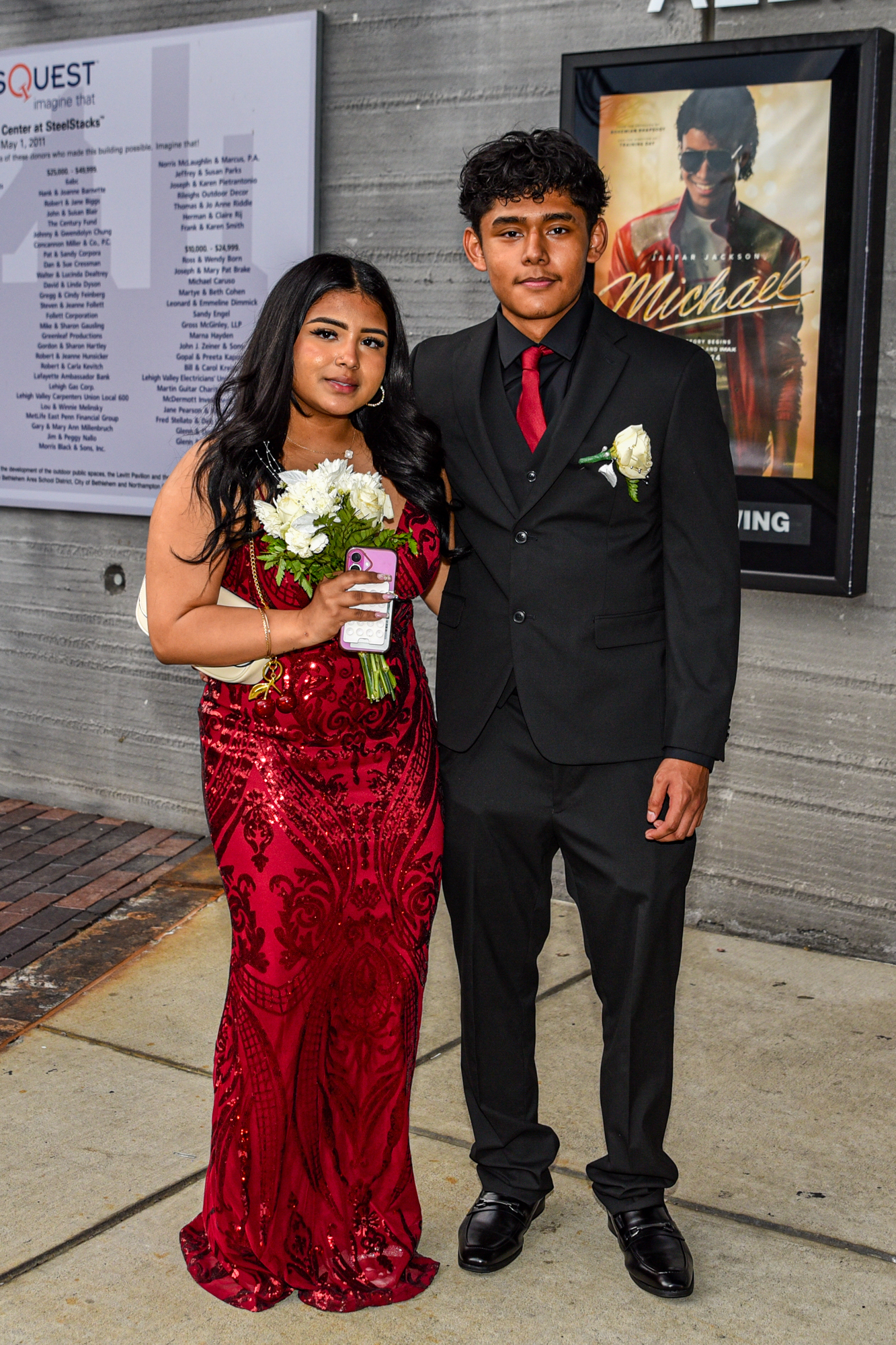 Easton Area High School held its prom Saturday, May 16, at SteelStacks in Bethlehem. Students and their guests arrive to the big night. (Riley Gallagher/Christmas City Studio)