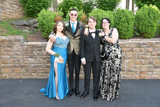 Emmaus High School held its senior prom Friday, May 8, 2026, at The Palace Center in Allentown. Students and their guests arrive to the big night. (April Gamiz/The Morning Call)