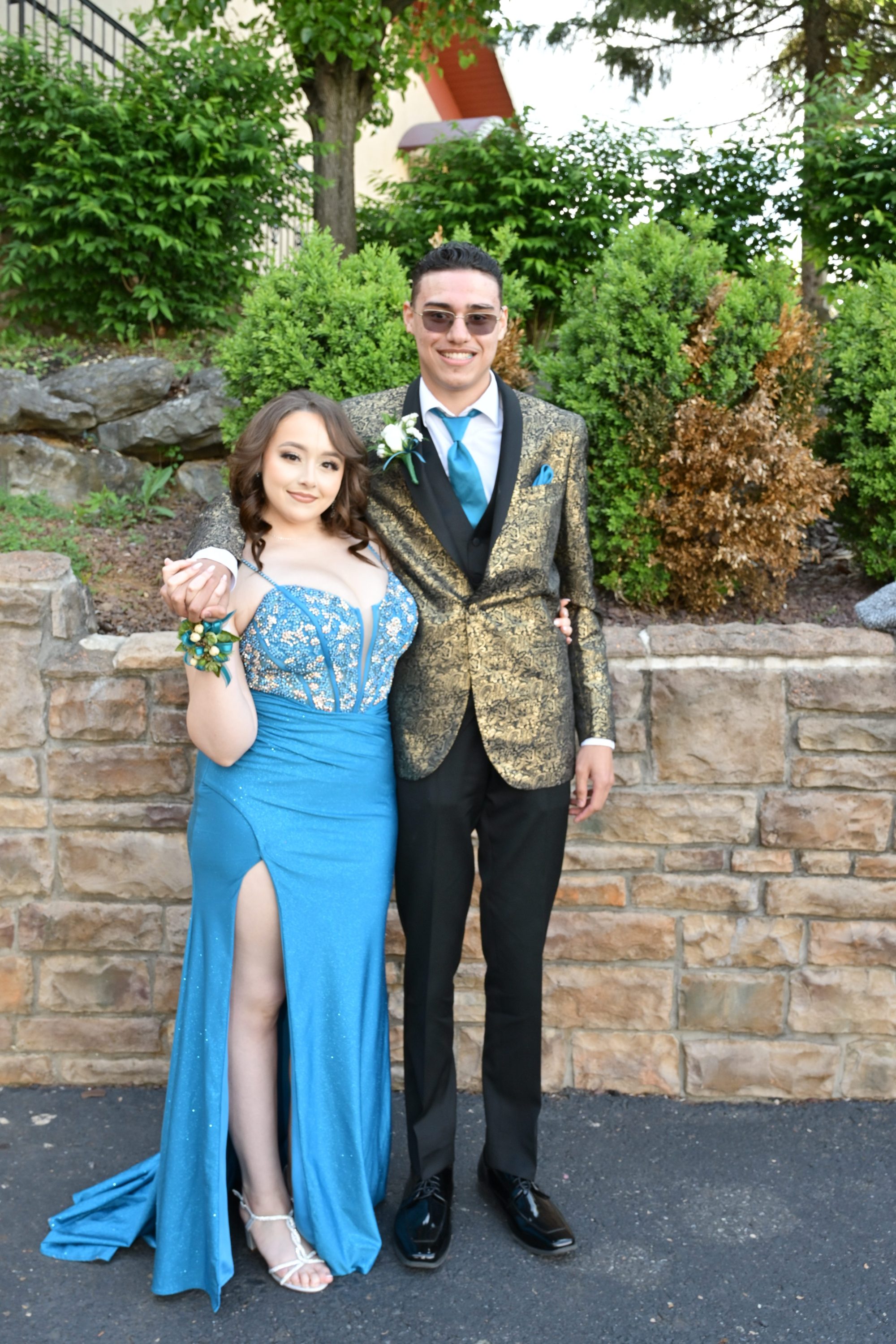Emmaus High School held its senior prom Friday, May 8, 2026, at The Palace Center in Allentown. Students and their guests arrive to the big night. (April Gamiz/The Morning Call)