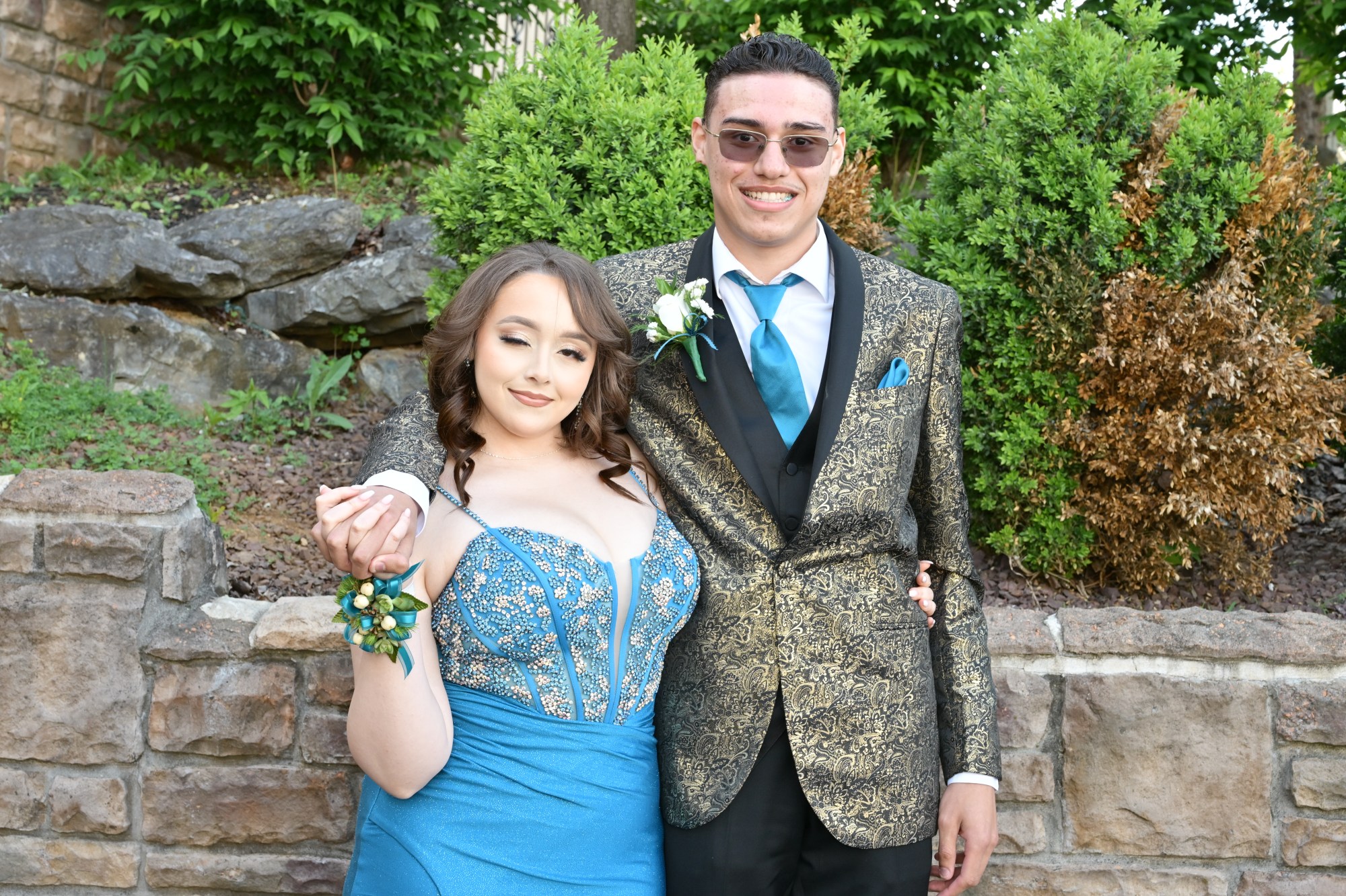 Emmaus High School held its senior prom Friday, May 8, 2026, at The Palace Center in Allentown. Students and their guests arrive to the big night. (April Gamiz/The Morning Call)