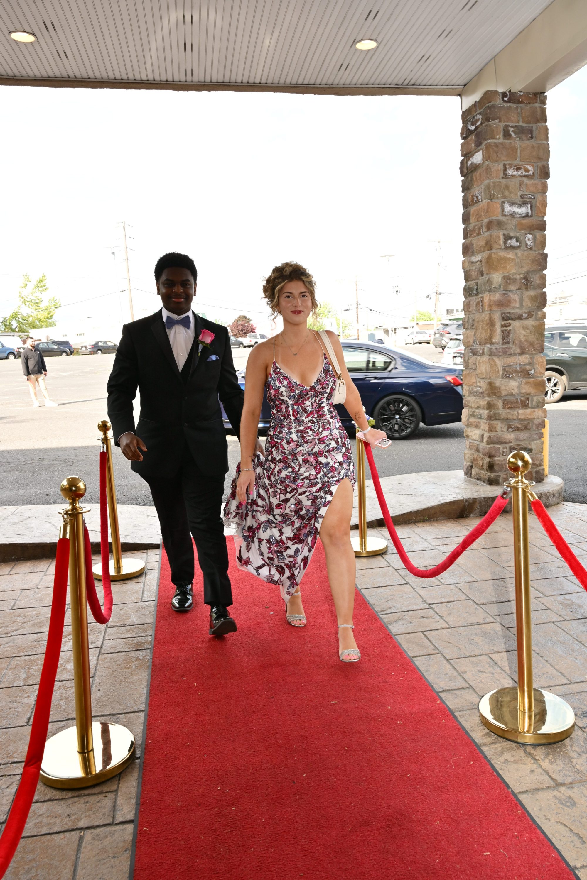 Emmaus High School held its senior prom Friday, May 8, 2026, at The Palace Center in Allentown. Students and their guests arrive to the big night. (April Gamiz/The Morning Call)