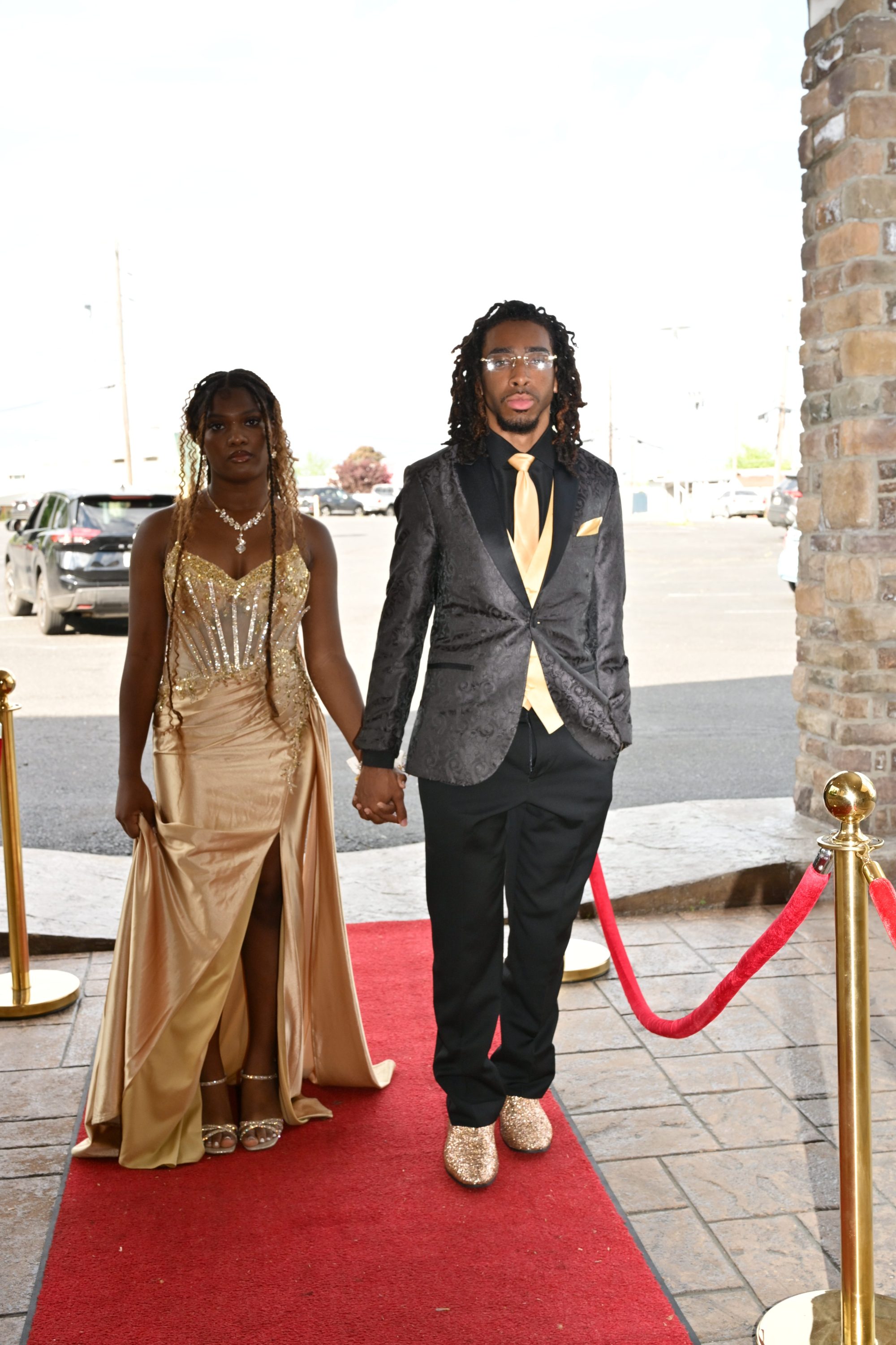 Emmaus High School held its senior prom Friday, May 8, 2026, at The Palace Center in Allentown. Students and their guests arrive to the big night. (April Gamiz/The Morning Call)