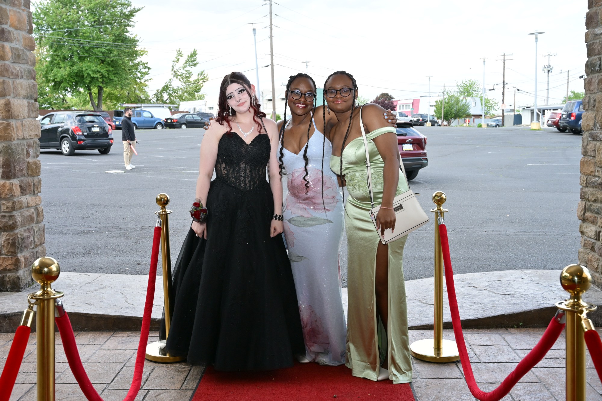 Emmaus High School held its senior prom Friday, May 8, 2026, at The Palace Center in Allentown. Students and their guests arrive to the big night. (April Gamiz/The Morning Call)