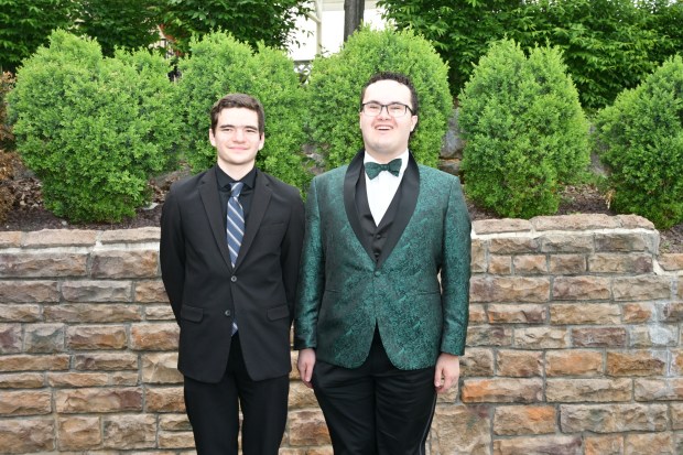Emmaus High School held its senior prom Friday, May 8, 2026, at The Palace Center in Allentown. Students and their guests arrive to the big night. (April Gamiz/The Morning Call)
