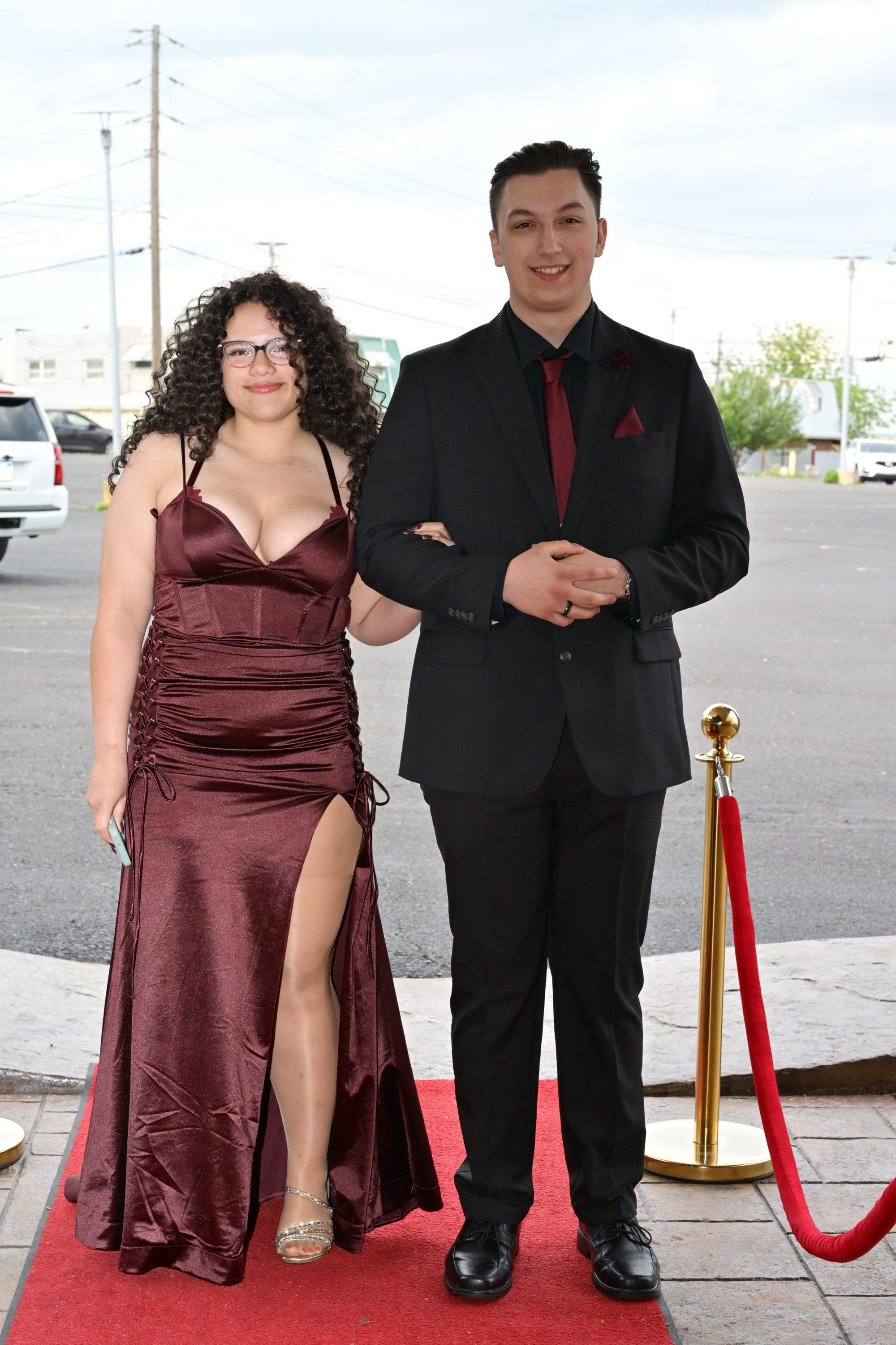 Emmaus High School held its senior prom Friday, May 8, 2026, at The Palace Center in Allentown. Students and their guests arrive to the big night. (April Gamiz/The Morning Call)