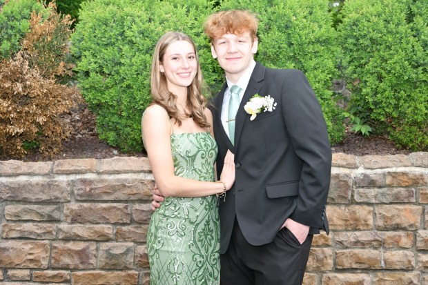 Emmaus High School held its senior prom Friday, May 8, 2026, at The Palace Center in Allentown. Students and their guests arrive to the big night. (April Gamiz/The Morning Call)