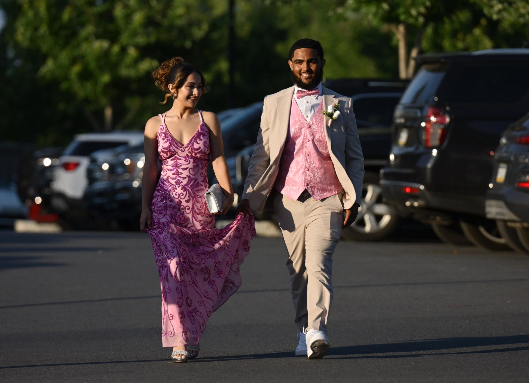 Executive Education Academy Charter School held its 2026 prom Friday, May 29, at The Club at Twin Lakes in North Whitehall Township. Students and their guests arrive to the big night. (Monica Cabrera/The Morning Call)