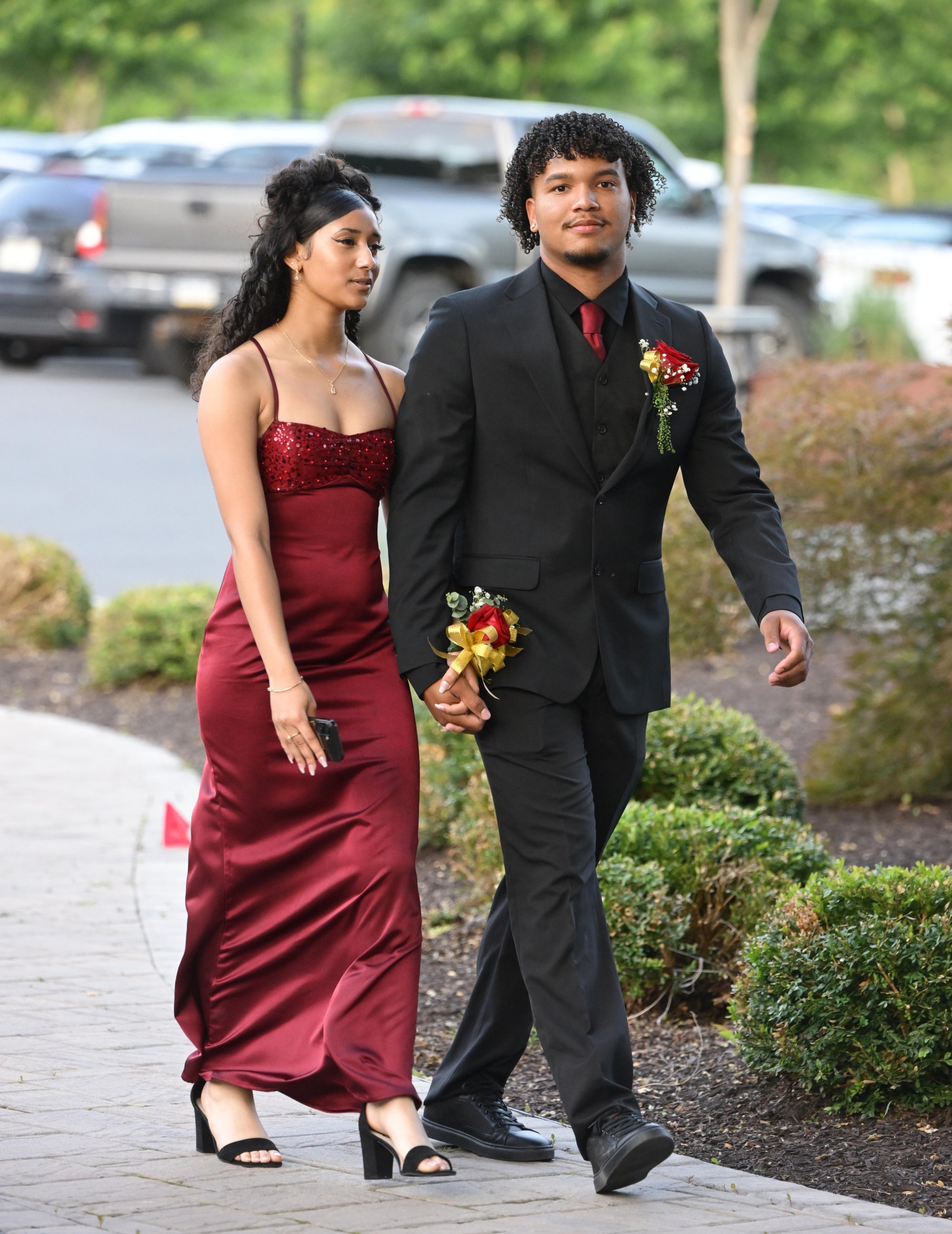 Executive Education Academy Charter School held its 2026 prom Friday, May 29, at The Club at Twin Lakes in North Whitehall Township. Students and their guests arrive to the big night. (Monica Cabrera/The Morning Call)