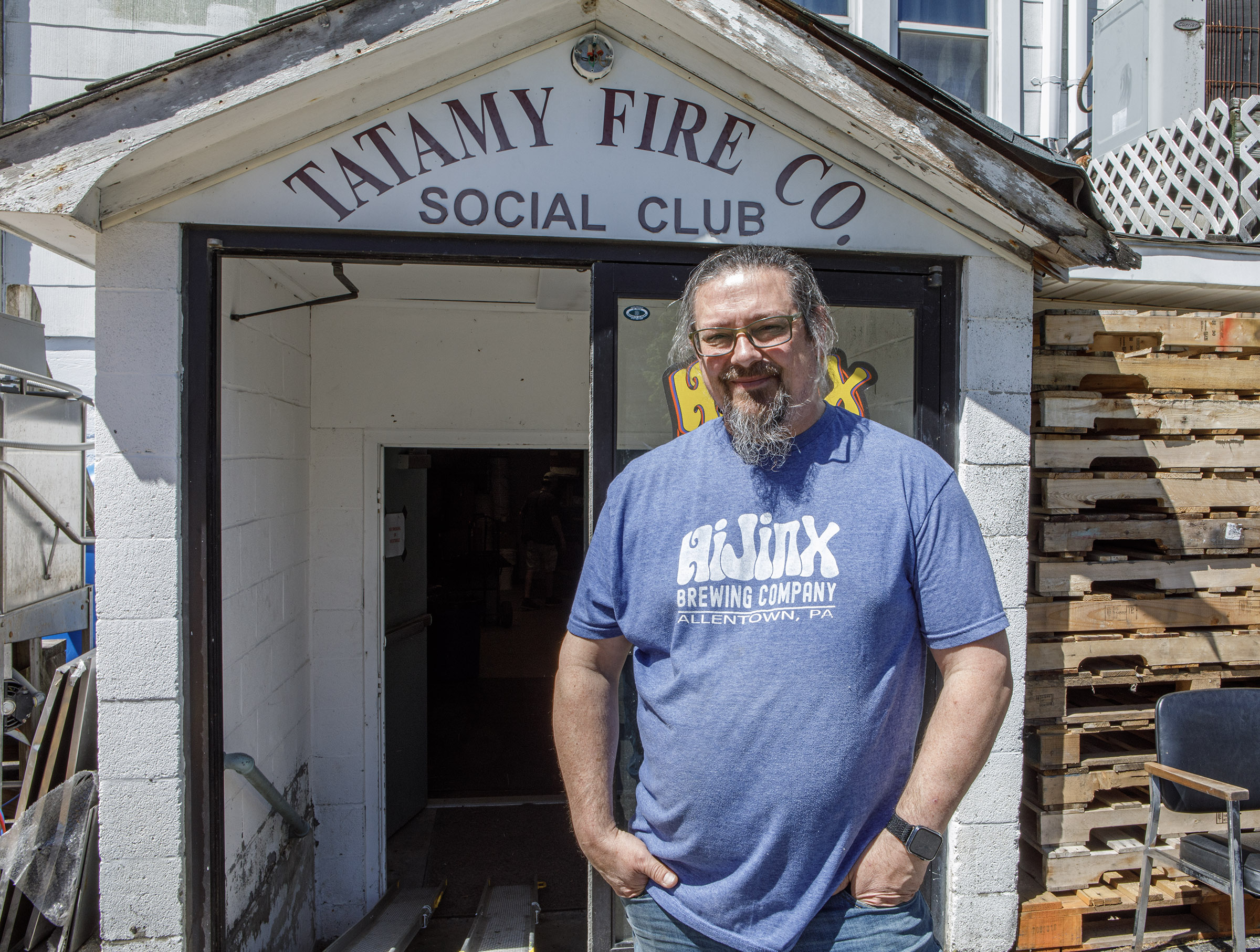 HiJinx Brewing Co. owner Curt Keck stands outside the social...