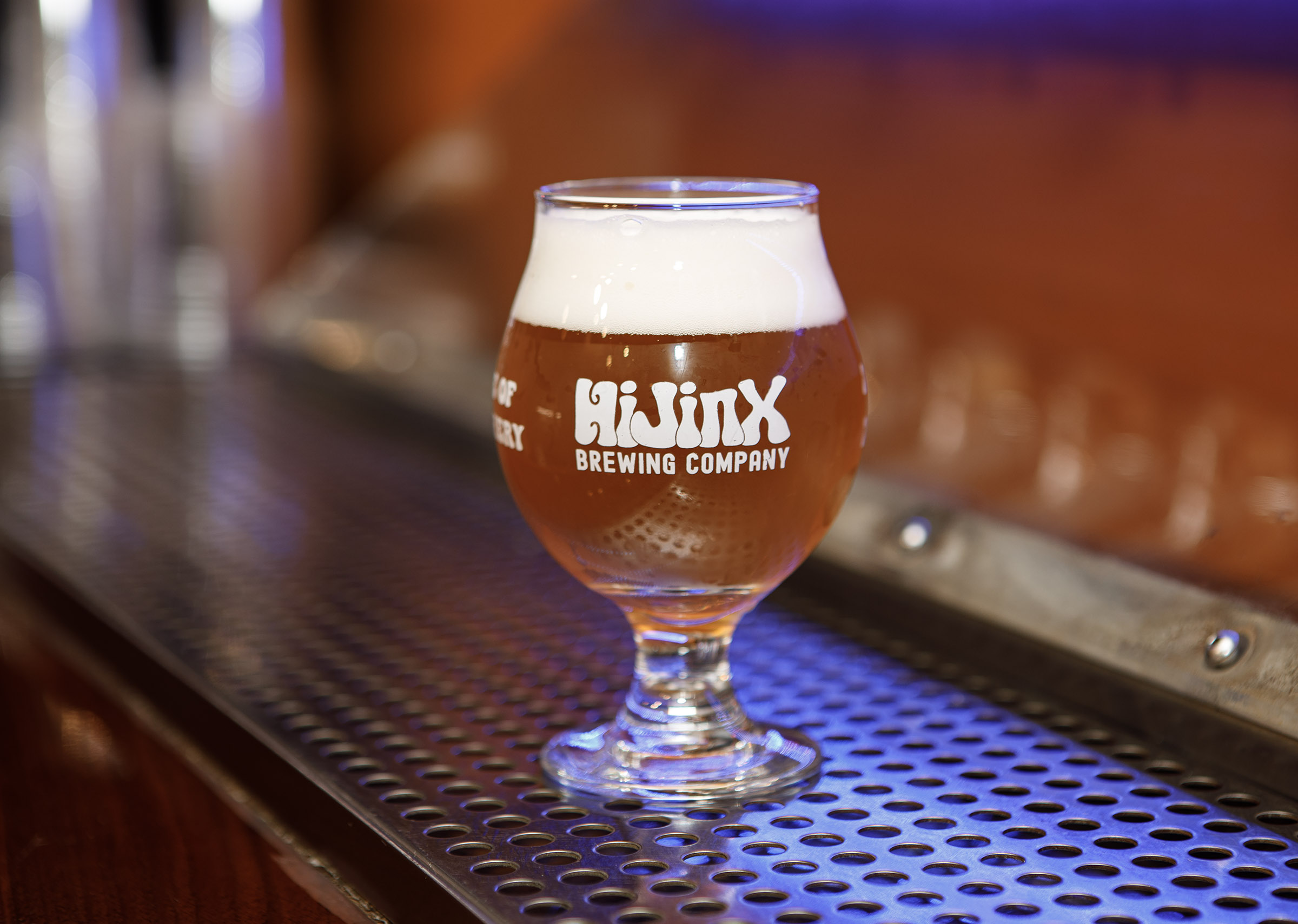 A glass of Danger Zone Belgium golden strong ale made...