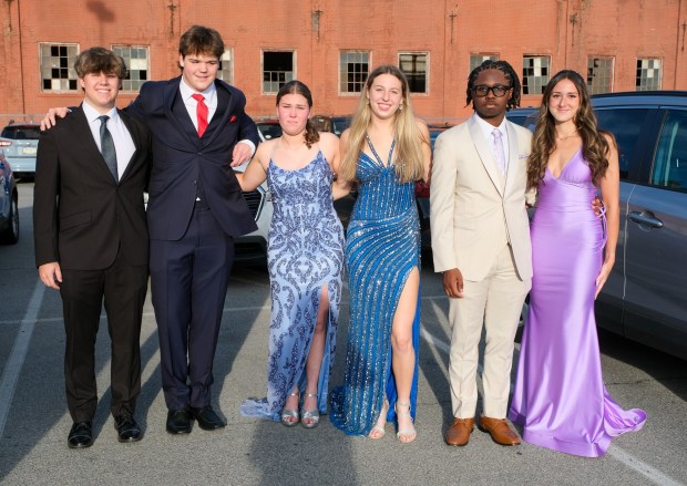 Liberty High School held its prom Friday, May 15, 2026, at SteelStacks in Bethlehem. Students and their guests arrive to the big night. (Sharon Merkel/Special to The Morning Call)