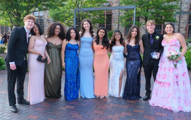 Liberty High School held its prom Friday, May 15, 2026, at SteelStacks in Bethlehem. Students and their guests arrive to the big night. (Sharon Merkel/Special to The Morning Call)