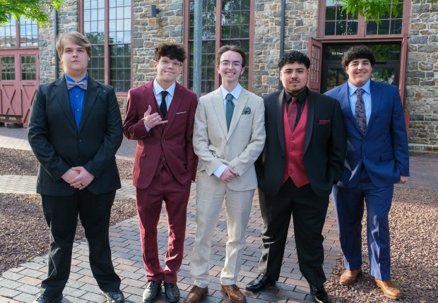 Liberty High School held its prom Friday, May 15, 2026, at SteelStacks in Bethlehem. Students and their guests arrive to the big night. (Sharon Merkel/Special to The Morning Call)