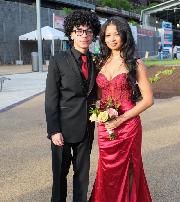 Liberty High School held its prom Friday, May 15, 2026, at SteelStacks in Bethlehem. Students and their guests arrive to the big night. (Sharon Merkel/Special to The Morning Call)