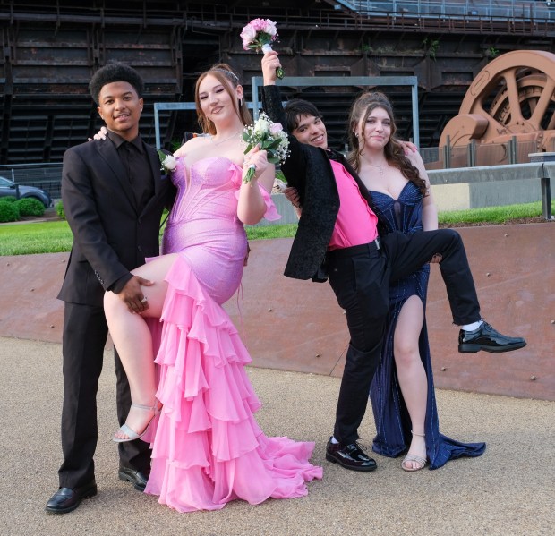 Liberty High School held its prom Friday, May 15, 2026, at SteelStacks in Bethlehem. Students and their guests arrive to the big night. (Sharon Merkel/Special to The Morning Call)