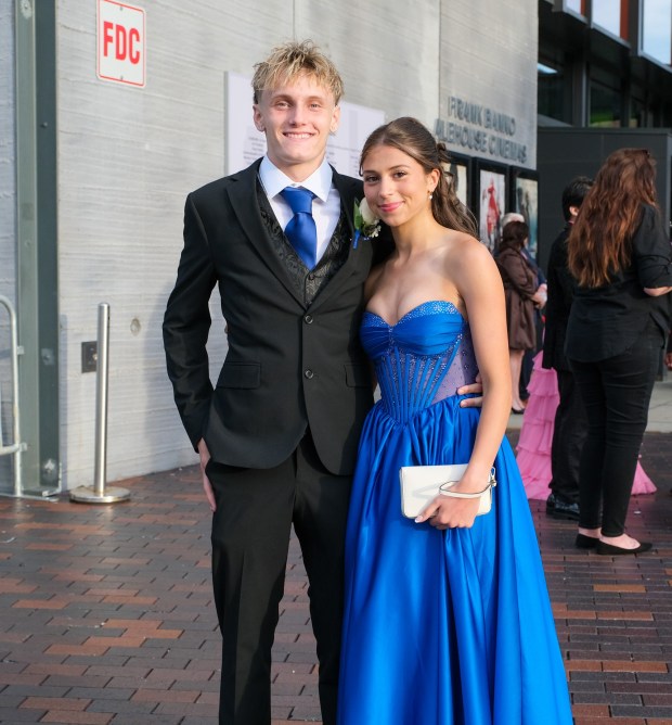 Liberty High School held its prom Friday, May 15, 2026, at SteelStacks in Bethlehem. Students and their guests arrive to the big night. (Sharon Merkel/Special to The Morning Call)