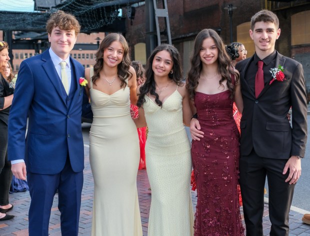 Liberty High School held its prom Friday, May 15, 2026, at SteelStacks in Bethlehem. Students and their guests arrive to the big night. (Sharon Merkel/Special to The Morning Call)