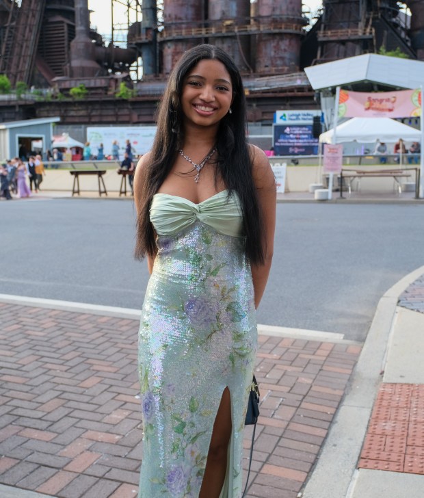 Liberty High School held its prom Friday, May 15, 2026, at SteelStacks in Bethlehem. Students and their guests arrive to the big night. (Sharon Merkel/Special to The Morning Call)