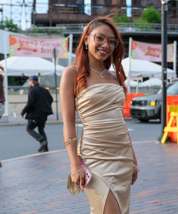 Liberty High School held its prom Friday, May 15, 2026, at SteelStacks in Bethlehem. Students and their guests arrive to the big night. (Sharon Merkel/Special to The Morning Call)
