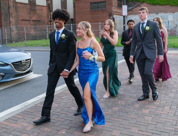 Liberty High School held its prom Friday, May 15, 2026, at SteelStacks in Bethlehem. Students and their guests arrive to the big night. (Sharon Merkel/Special to The Morning Call)