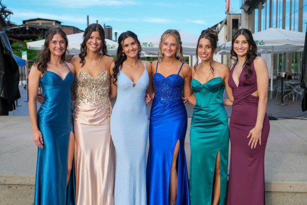 Liberty High School held its prom Friday, May 15, 2026, at SteelStacks in Bethlehem. Students and their guests arrive to the big night. (Sharon Merkel/Special to The Morning Call)