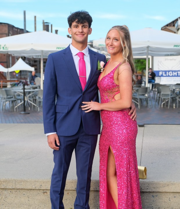 Liberty High School held its prom Friday, May 15, 2026, at SteelStacks in Bethlehem. Students and their guests arrive to the big night. (Sharon Merkel/Special to The Morning Call)