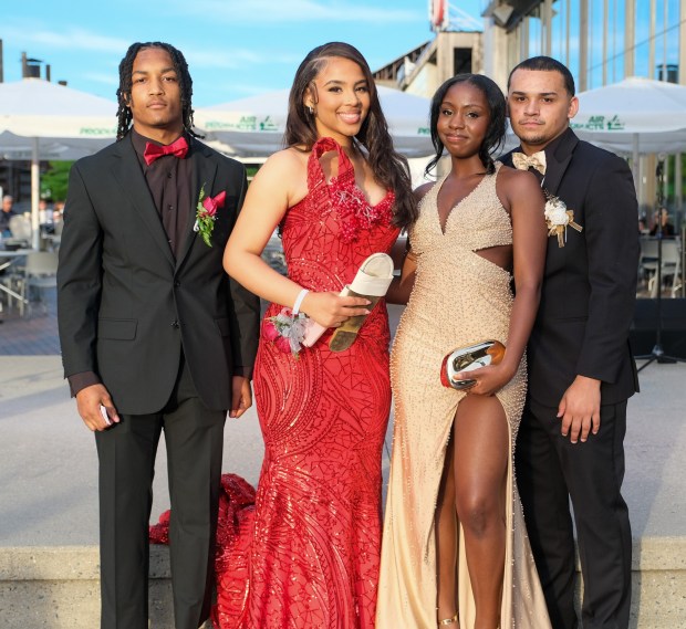 Liberty High School held its prom Friday, May 15, 2026, at SteelStacks in Bethlehem. Students and their guests arrive to the big night. (Sharon Merkel/Special to The Morning Call)