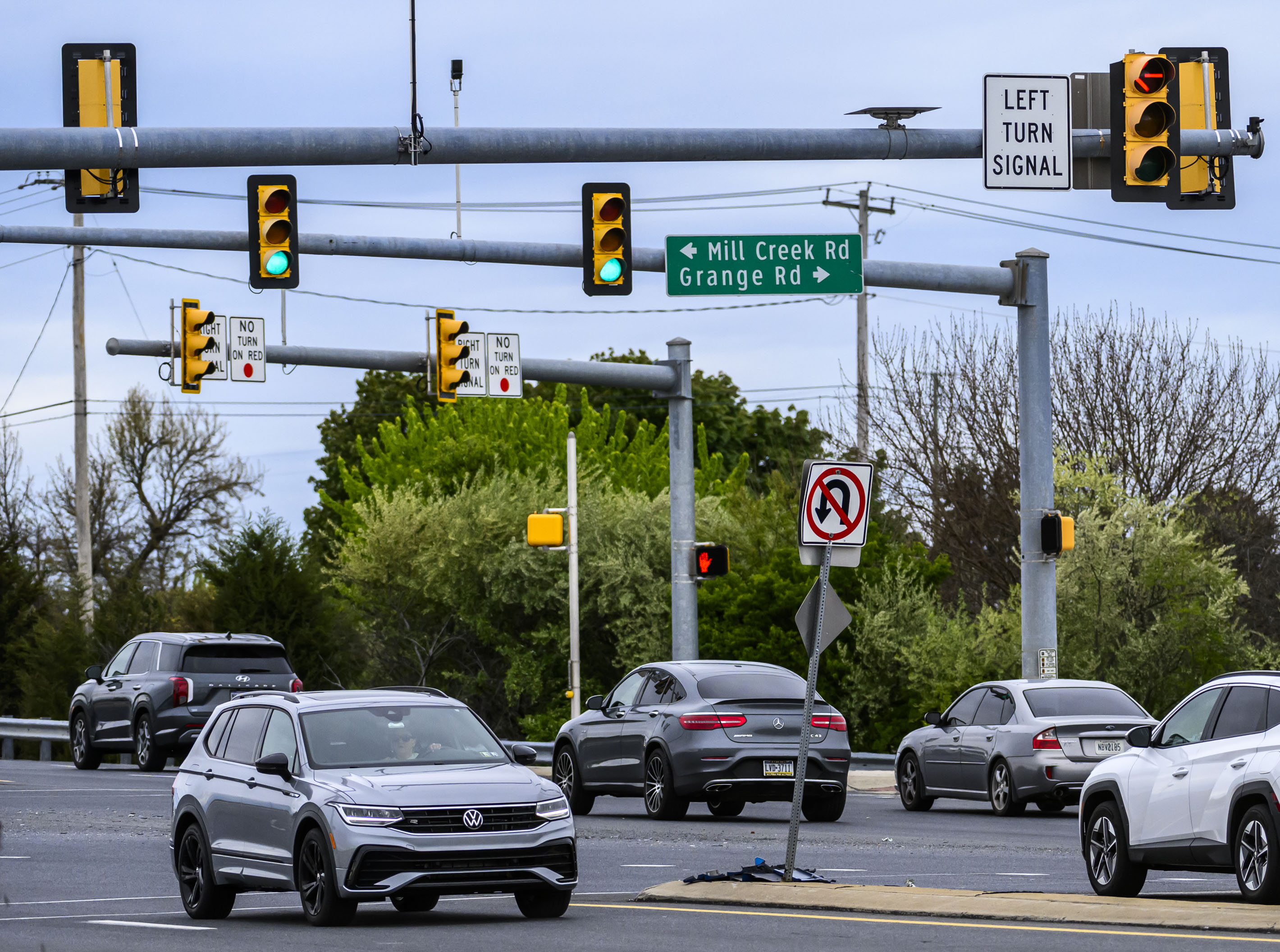 Vehicles travel Tuesday, April 28, 2026, along Route 222 and...