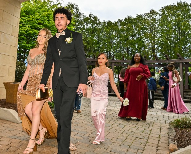 Lincoln Leadership Academy held its prom Thursday, April 30, 2026, at Blue Grillhouse in Bethlehem Township. Students and their guests arrive to the big night. (April Gamiz/The Morning Call)