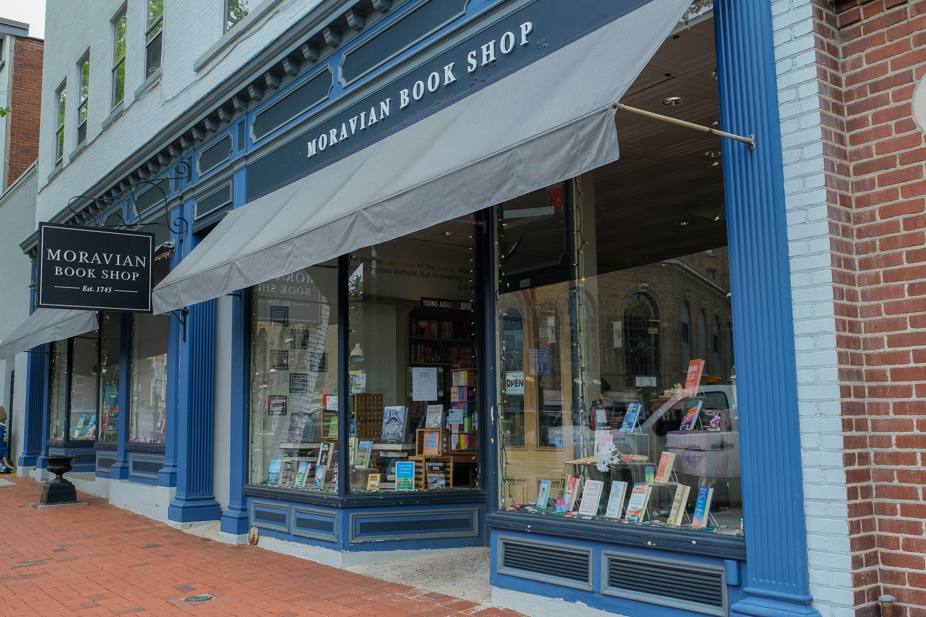 The Moravian Book Shop storefront is seen May 13, 2026,...