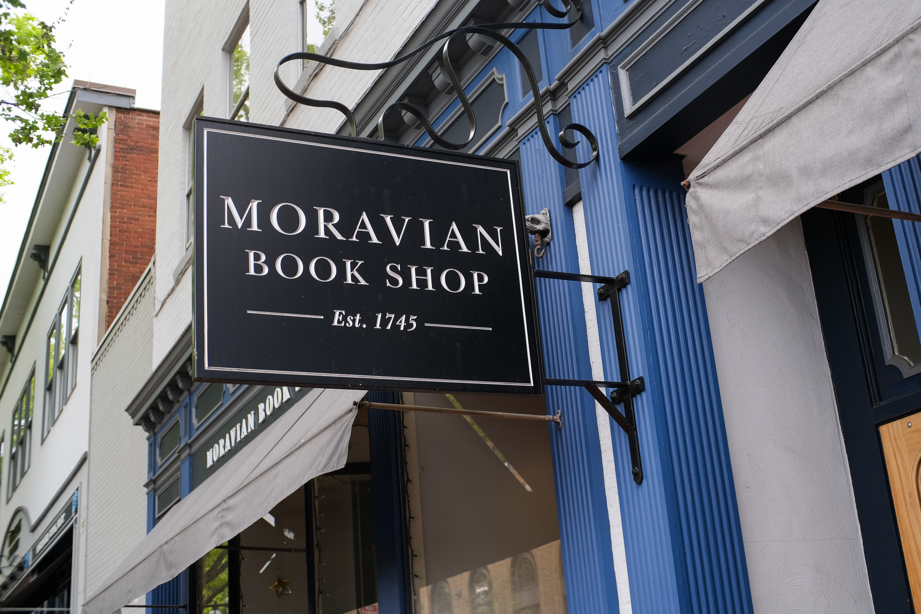 The Moravian Book Shop storefront is seen May 13, 2026,...