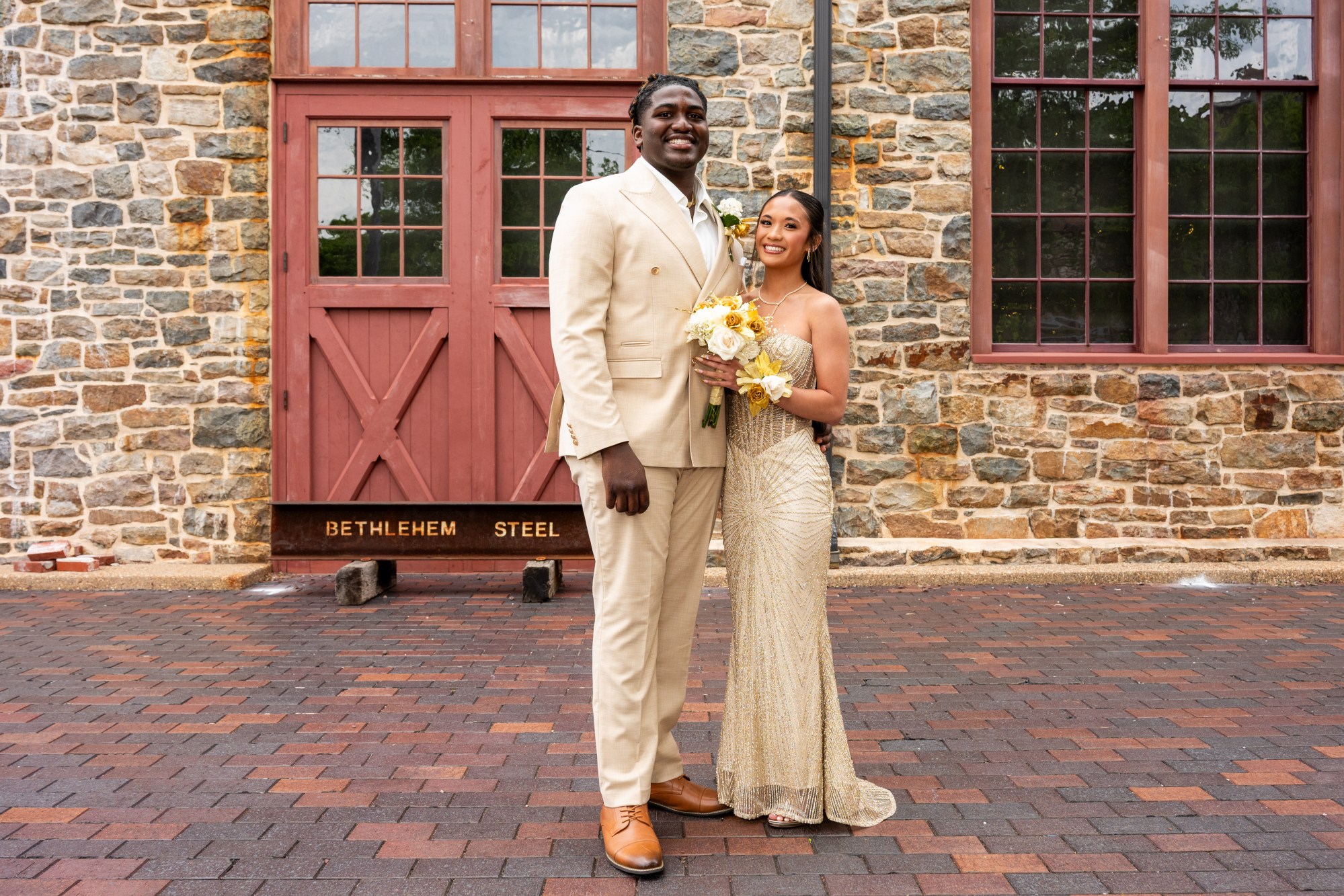 Nazareth Area High School held its prom on Friday, May 8, 2026, at SteelStacks in Bethlehem. Students and their guests arrive to the big night.(Jonathan Broady/Special to The Morning Call)
