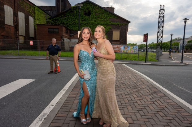 Nazareth Area High School held its prom on Friday, May 8, 2026, at SteelStacks in Bethlehem. Students and their guests arrive to the big night.(Jonathan Broady/Special to The Morning Call)