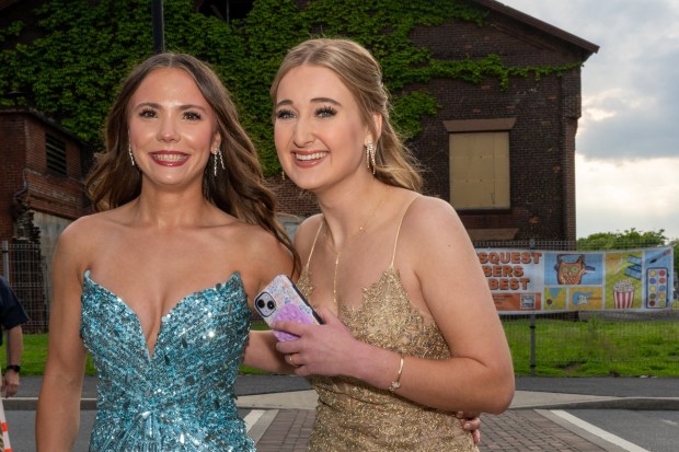 Nazareth Area High School held its prom on Friday, May 8, 2026, at SteelStacks in Bethlehem. Students and their guests arrive to the big night.(Jonathan Broady/Special to The Morning Call)