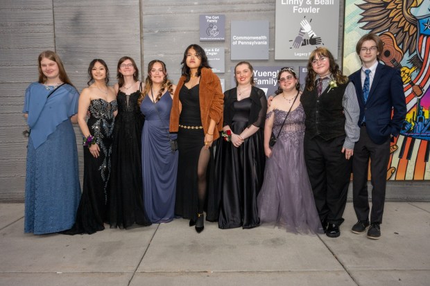 Nazareth Area High School held its prom on Friday, May 8, 2026, at SteelStacks in Bethlehem. Students and their guests arrive to the big night.(Jonathan Broady/Special to The Morning Call)
