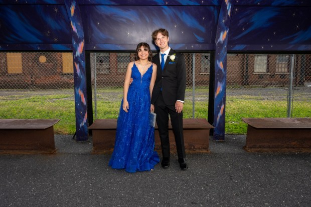 Nazareth Area High School held its prom on Friday, May 8, 2026, at SteelStacks in Bethlehem. Students and their guests arrive to the big night.(Jonathan Broady/Special to The Morning Call)