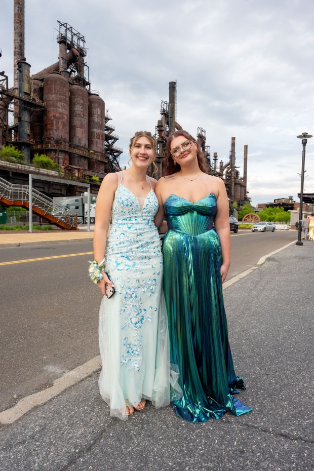 Nazareth Area High School held its prom on Friday, May 8, 2026, at SteelStacks in Bethlehem. Students and their guests arrive to the big night.(Jonathan Broady/Special to The Morning Call)
