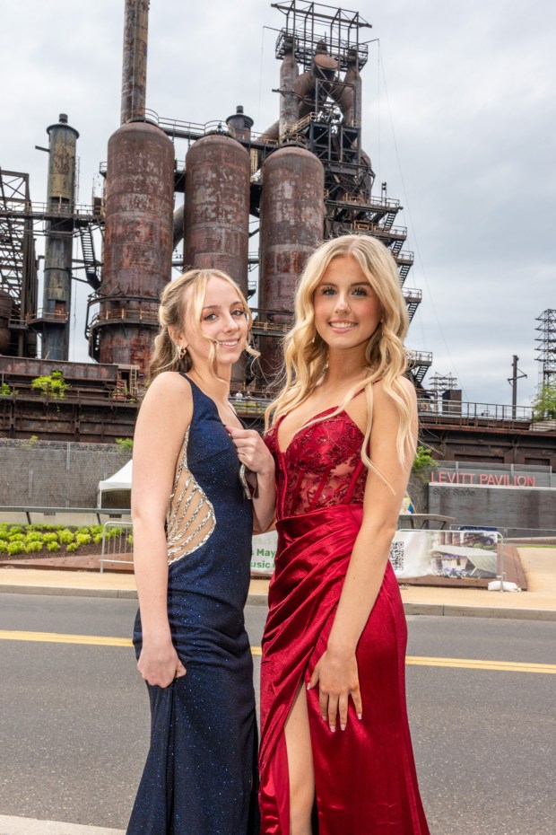 Nazareth Area High School held its prom on Friday, May 8, 2026, at SteelStacks in Bethlehem. Students and their guests arrive to the big night.(Jonathan Broady/Special to The Morning Call)