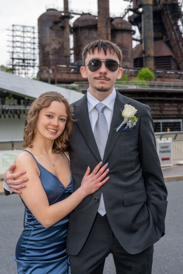 Nazareth Area High School held its prom on Friday, May 8, 2026, at SteelStacks in Bethlehem. Students and their guests arrive to the big night.(Jonathan Broady/Special to The Morning Call)