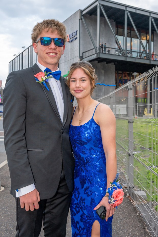 Nazareth Area High School held its prom on Friday, May 8, 2026, at SteelStacks in Bethlehem. Students and their guests arrive to the big night.(Jonathan Broady/Special to The Morning Call)