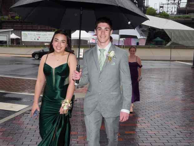 Northampton Area High School held its 2026 prom Saturday, May 23, at SteelStack in Bethlehem. Students and their guests arrive to the big night. (David Garrett/Special to The Morning Call)