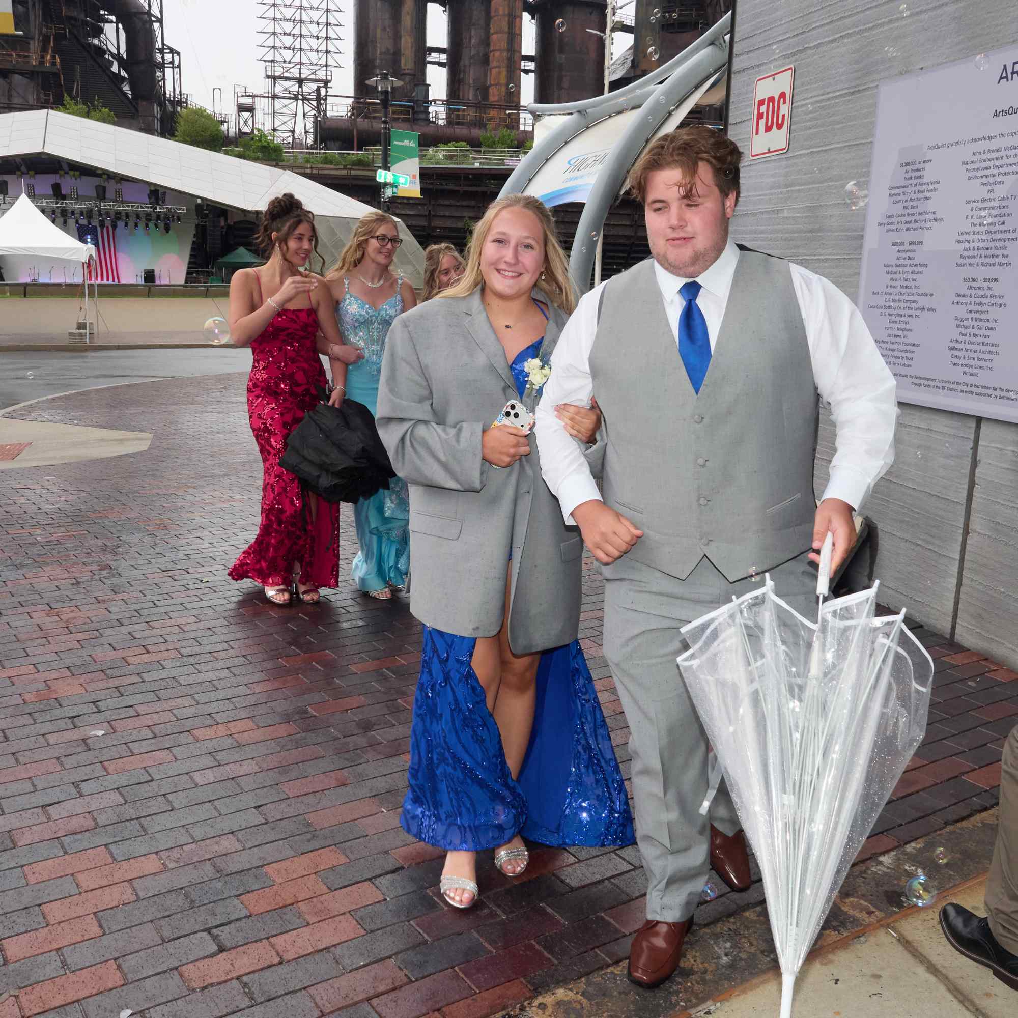 Northampton Area High School held its 2026 prom Saturday, May 23, at SteelStack in Bethlehem. Students and their guests arrive to the big night. (David Garrett/Special to The Morning Call)