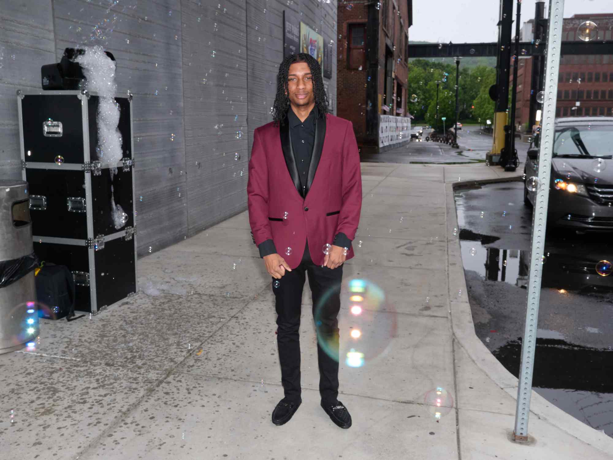 Northampton Area High School held its 2026 prom Saturday, May 23, at SteelStack in Bethlehem. Students and their guests arrive to the big night. (David Garrett/Special to The Morning Call)