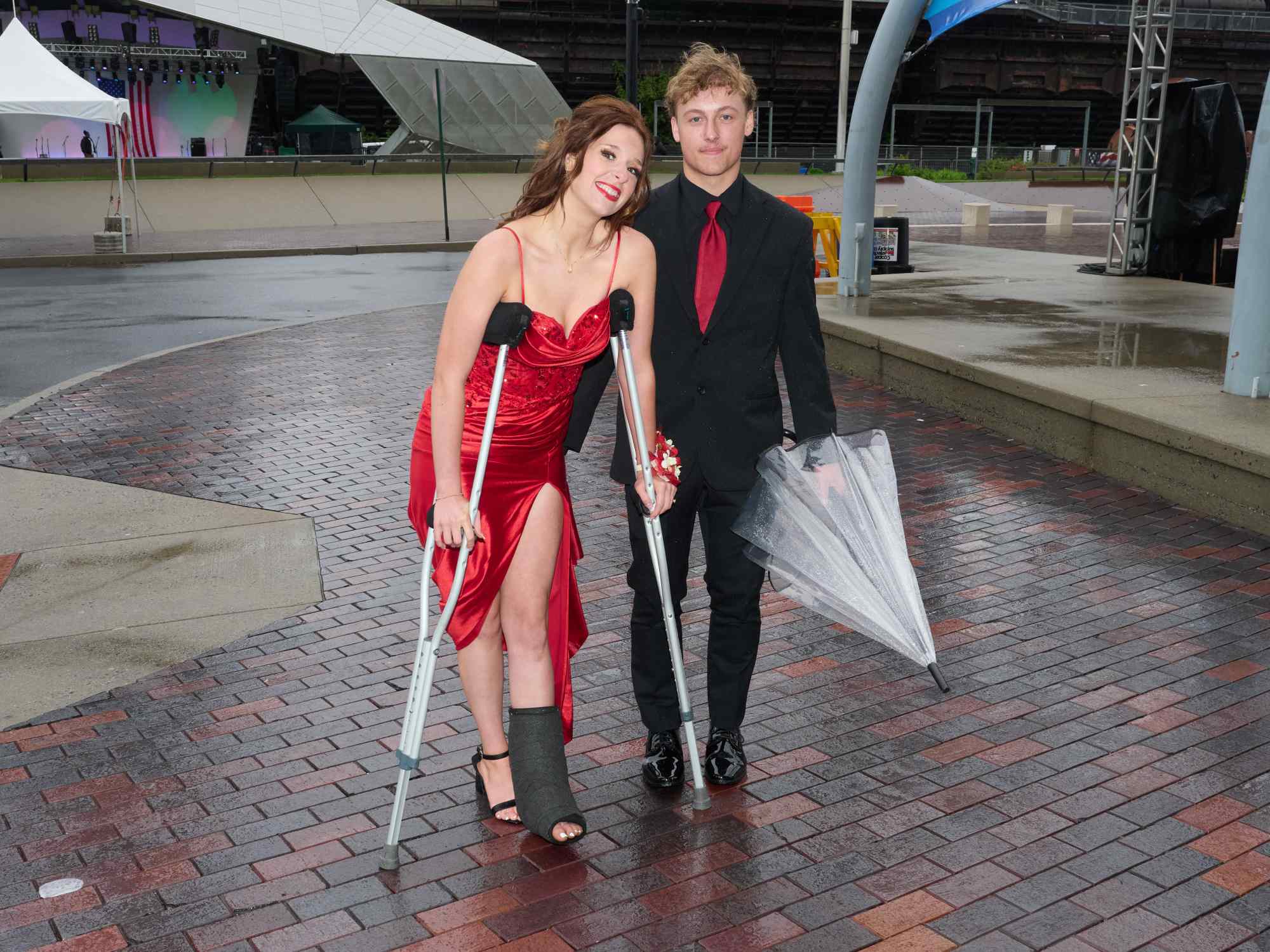 Northampton Area High School held its 2026 prom Saturday, May 23, at SteelStack in Bethlehem. Students and their guests arrive to the big night. (David Garrett/Special to The Morning Call)
