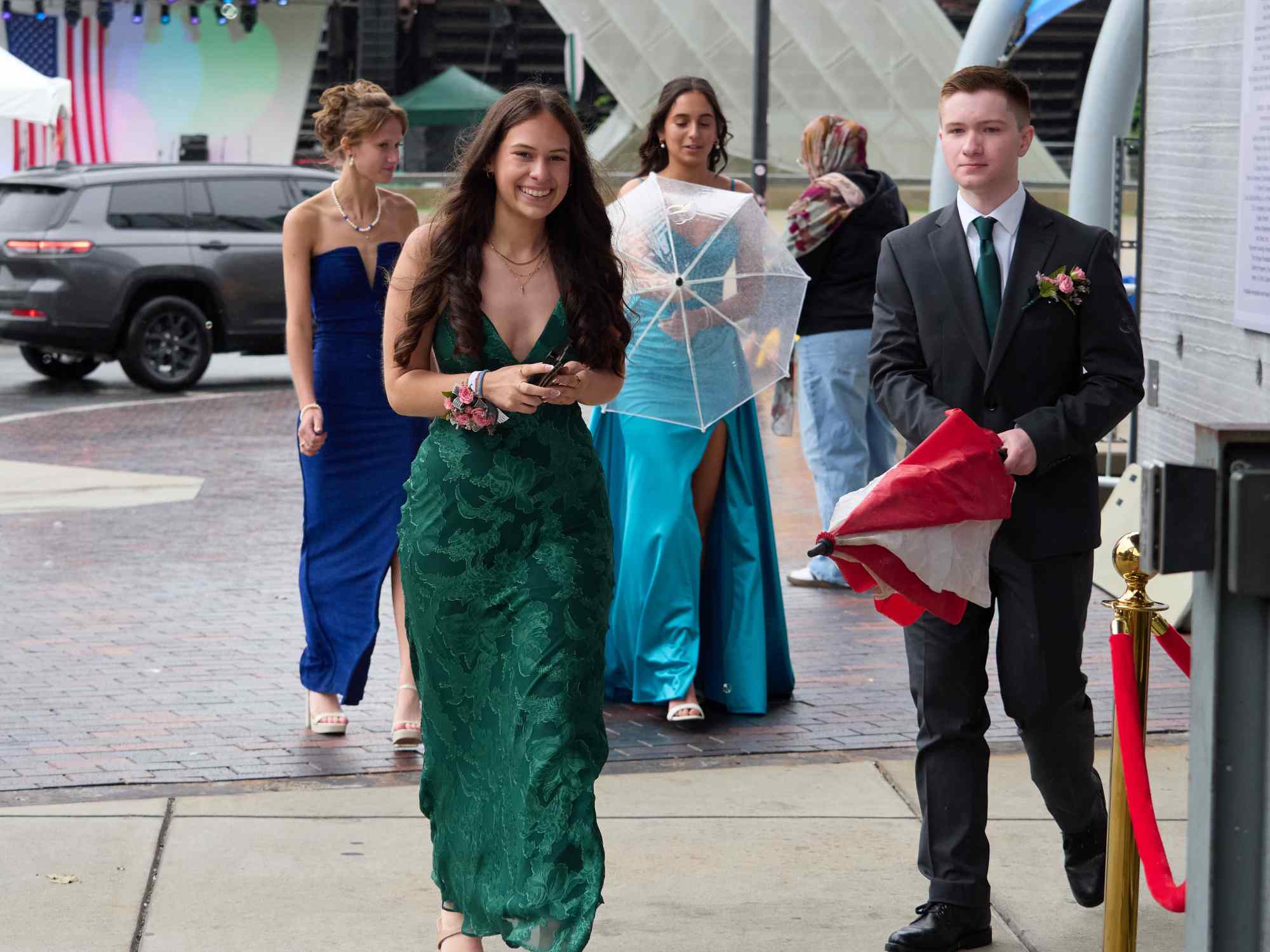 Northampton Area High School held its 2026 prom Saturday, May 23, at SteelStack in Bethlehem. Students and their guests arrive to the big night. (David Garrett/Special to The Morning Call)