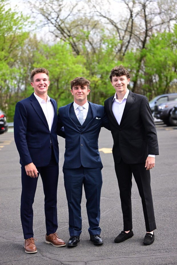 Pen Argyl Area High School held its prom Friday, April 24, 2026, at Woodstone Country Club in Danielsville. Students and their guests arrive at the high school ahead of the big night. (Monica Cabrera/The Morning Call)