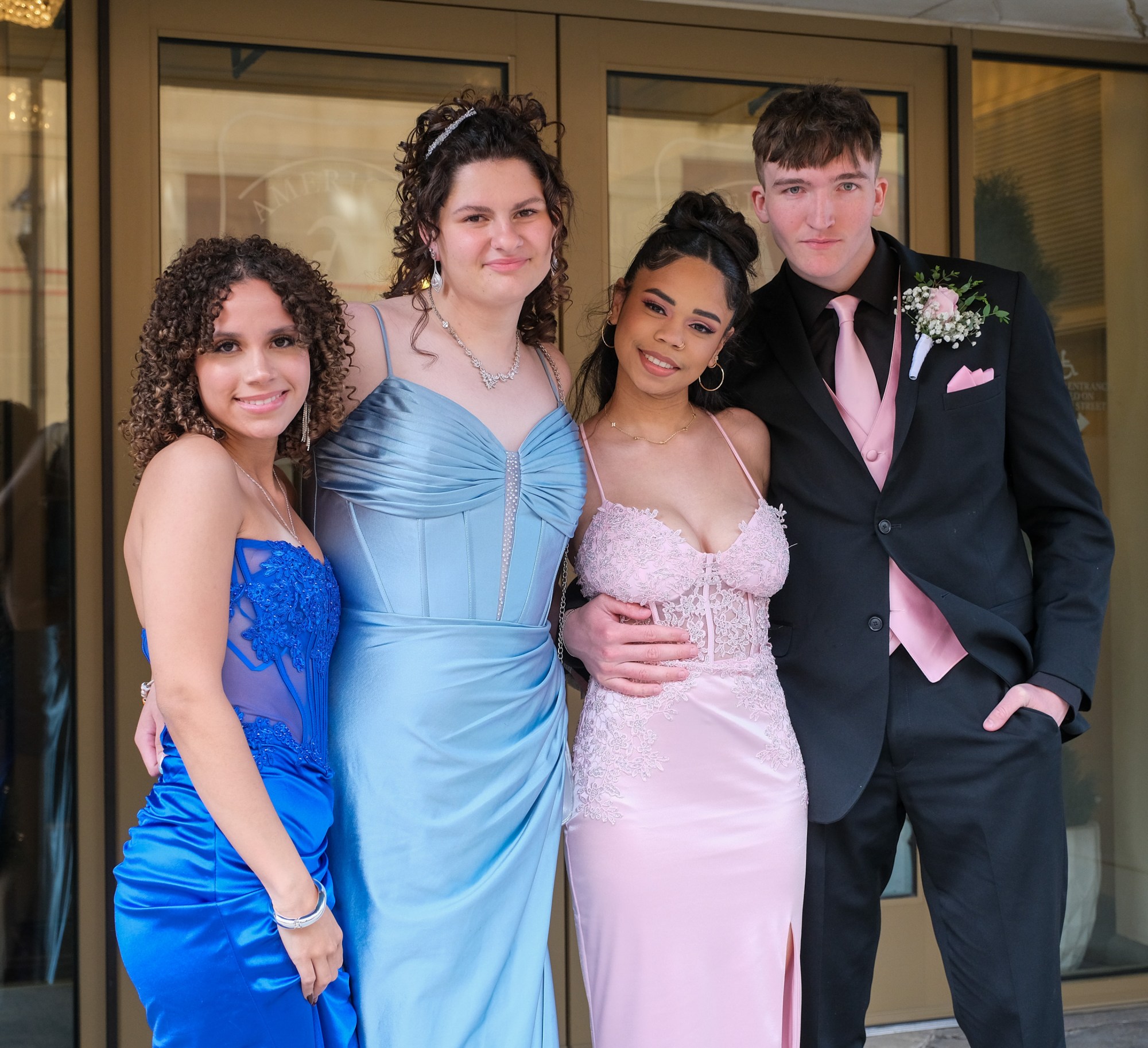 Saucon Valley High School held its prom Friday, May 1, 2026, at the Americus Hotel in Allentown. Students and their guests arrive to the big night. (Sharon Merkel/Special to The Morning Call)