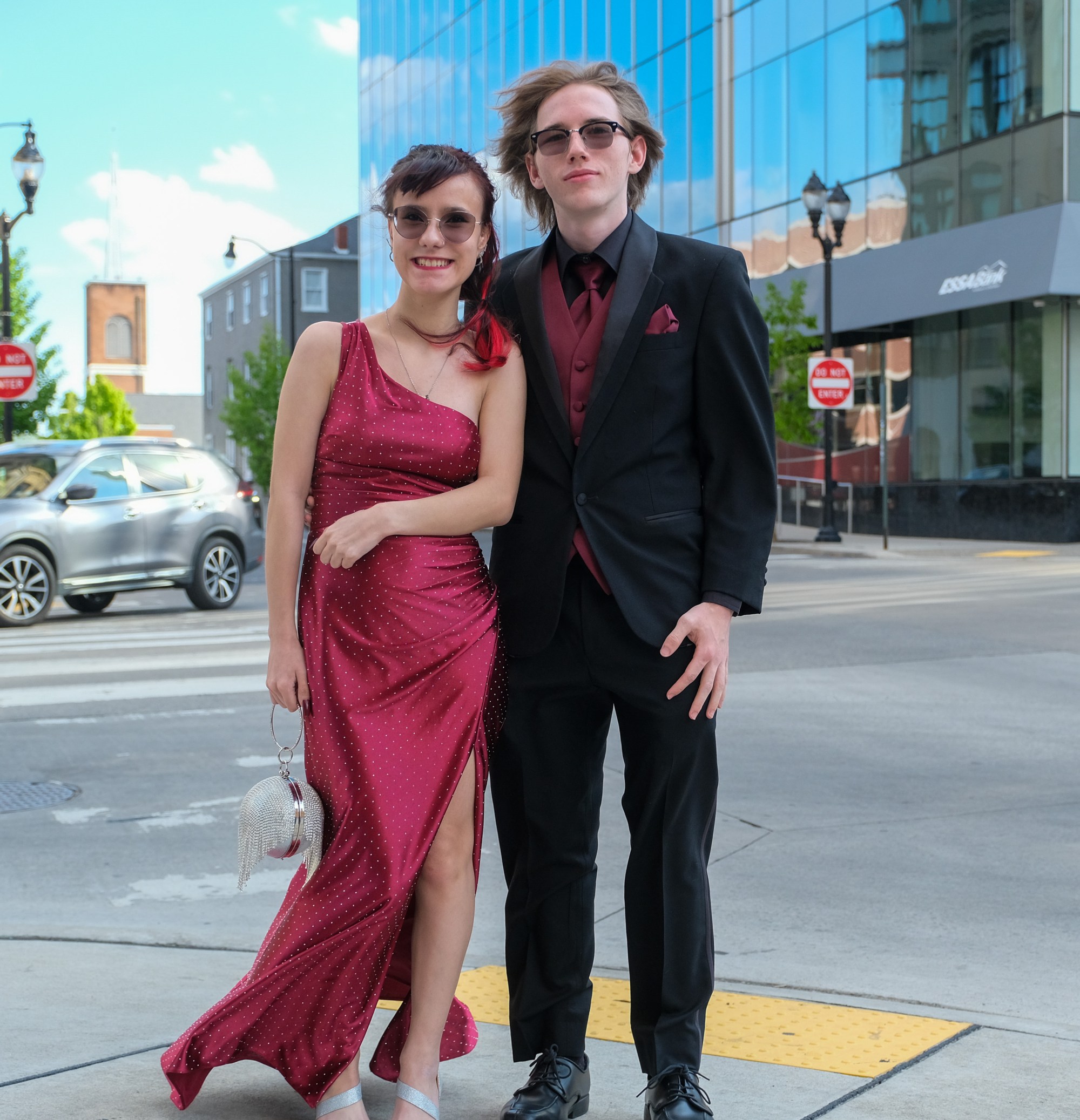 Saucon Valley High School held its prom Friday, May 1, 2026, at the Americus Hotel in Allentown. Students and their guests arrive to the big night. (Sharon Merkel/Special to The Morning Call)